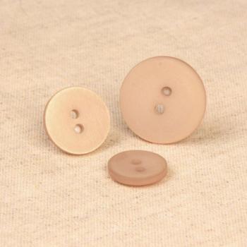 Kunststoffknopf in Beige seidenmatt, 15 mm Durchmesser
